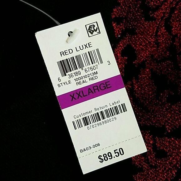 Inc International Concepts Black Red Sweater NWT - Picture 4 of 8